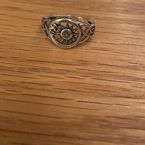 Silver Sun and Moon Ring